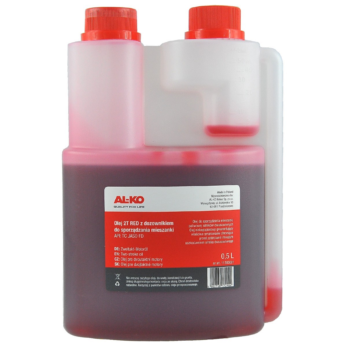 strona glowna - Olej do mieszanki AL-KO 2T z dozownikiem 0.5 L